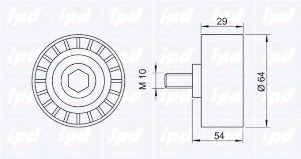 IPD 15-0271 Deflection/Guide Pulley, timing belt